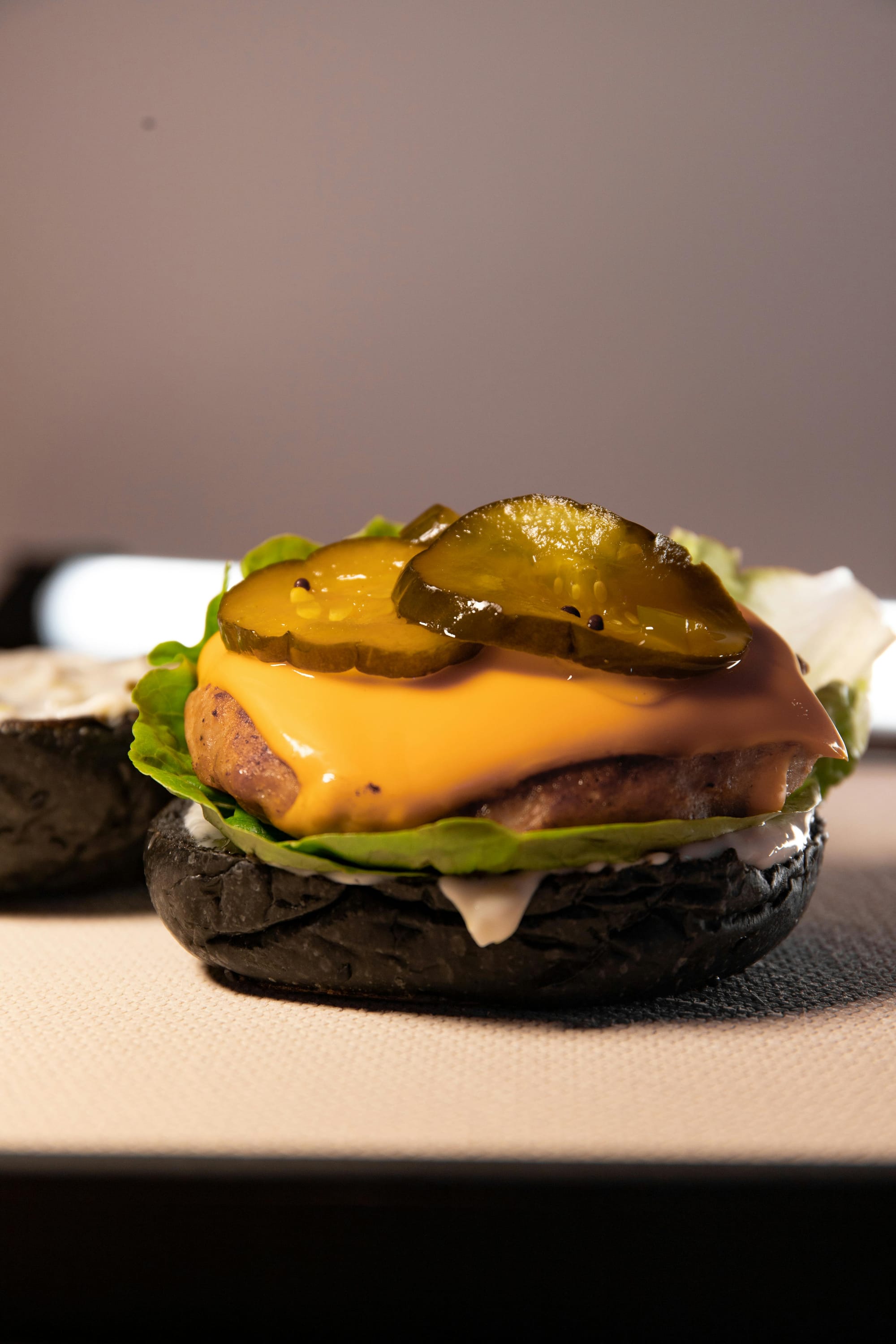 Herby Spring Burger with Vegan Goats Cheese Alternative